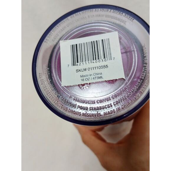 Starbucks Valentines Tumbler 9" Pink Purple Tea Hearts Cup Swivel TOP 2020 New! - Picture 9 of 11